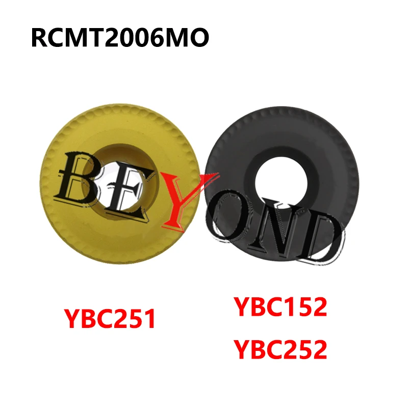 RCMT2006MO YBC152 YBC252 YBC251 100% Original Carbide Inserts RCMT 2006 RCMT2006 Lathe Cutter CNC Processing Steel Turning Tool