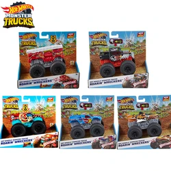 Originele Hot Wheels Monster Trucks Brulden Wreckers 1:43 Schaal Truck Geluid & Light Series Jongens Auto Speelgoed Model Kindercadeaus