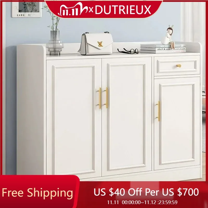

Vintage Hallway Shoe Cabinets Double Door Simple Waterproof Storage Shoe Cabinets Minimalist Storage Muebles Home Decoration