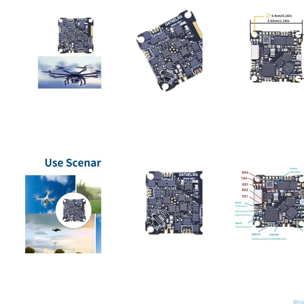

R91A 1S 2S RELESS Управляющие платы Boards Builts в ESC 12A 4IN1 и 8 МБ для квадрокоптеров
