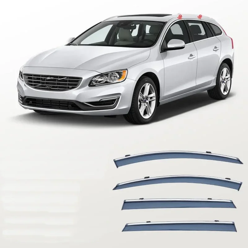 Awnings & Shelters Side Window Deflector Weather Shield Window Visor For Volvo V60 2010 2011 2012 2013 2014 2015 2016 2017 -2023