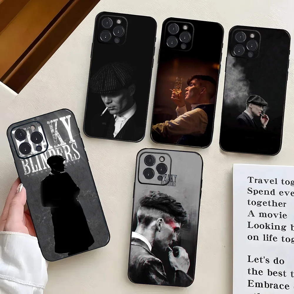 T-Thomas S-Shelby P-Peaky B-Blinders Phone Case Silicone Soft For IPhone 16 15 14 13 12 11 X XR Plus Pro Max Plus