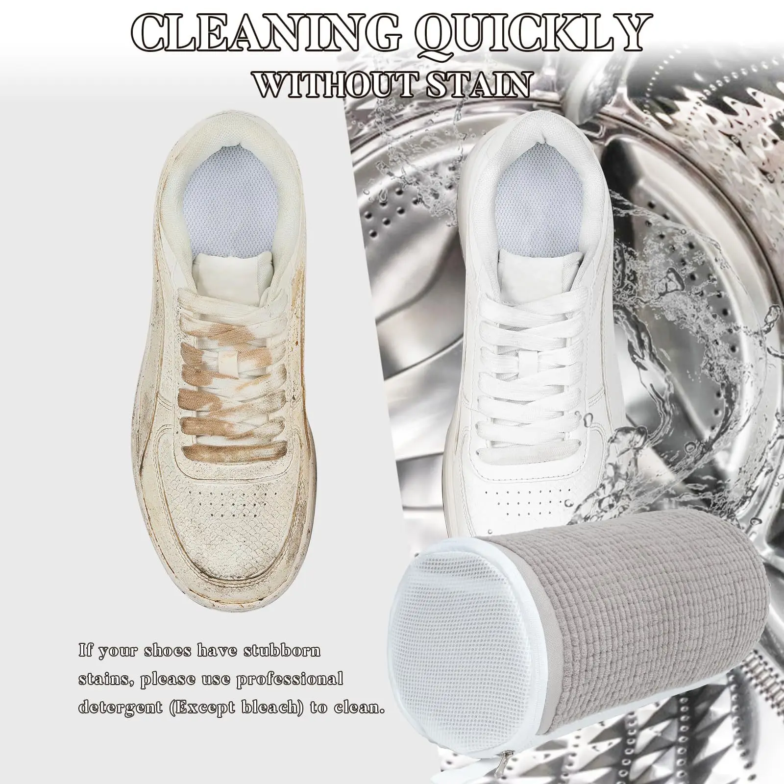 Lazy Shoe Cleaning Bag, Convenient Anti-Deformation Cleaning Bag for Sports Shoes, Multi-Use