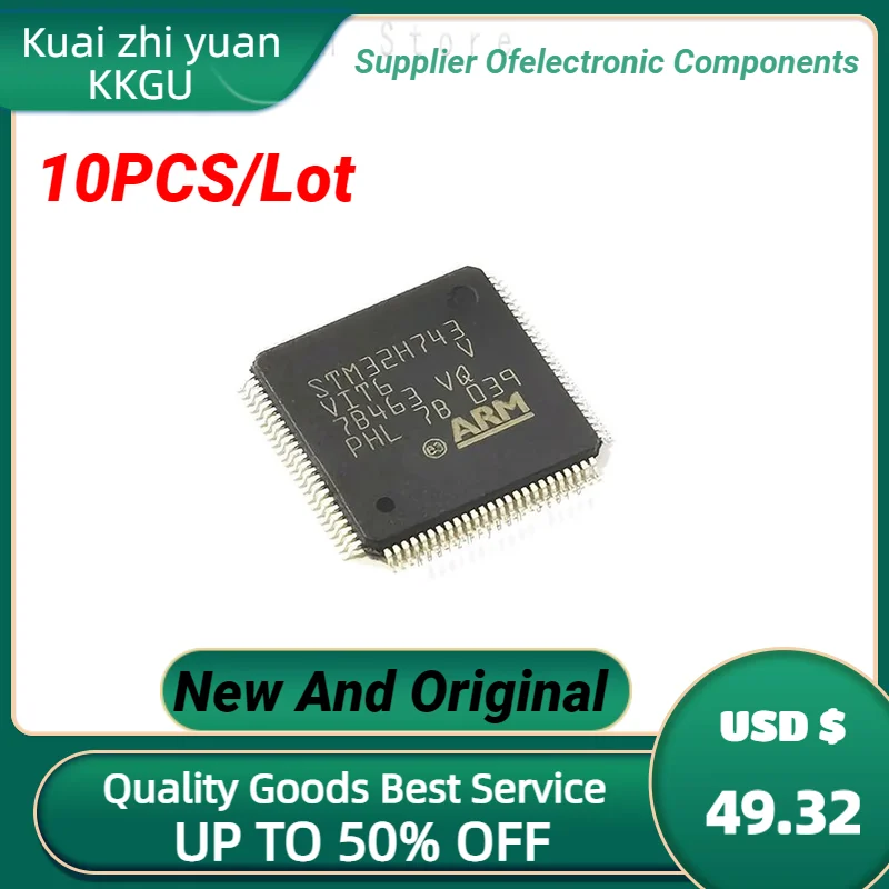 10PCS/Lot New And Original STM32H743VIT6 LQFP100 STM32H743 High Performance MCU Single Chip Microcontroller Quality Goods