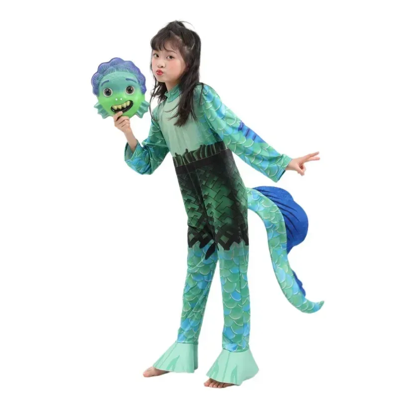 ハロウィンコスチューム-ルカ-子供用-夏-友情の日-アルベルト-海の怪物-コスプレ-パフォーマンスウェア-mb3