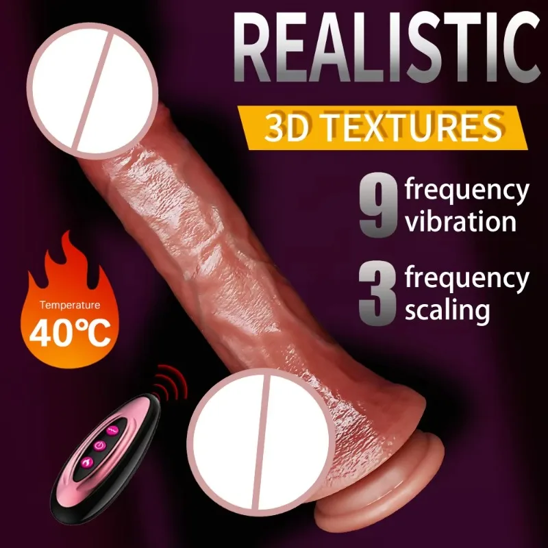 Godemiché avec télécommande sans fil, moteur puissant, forte ventouse, pénis réaliste, jouet pour adulte, pour femmes, hommes gays, Anal, Vaginal, Inser