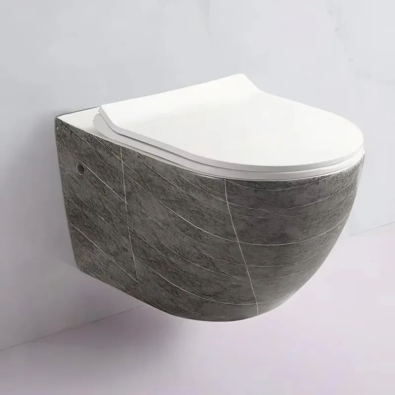 

Suspended P Trap Ceramic Wall Hung Rimless Flushing Bidet WC Concealed Cistern Bathroom Toilet Set