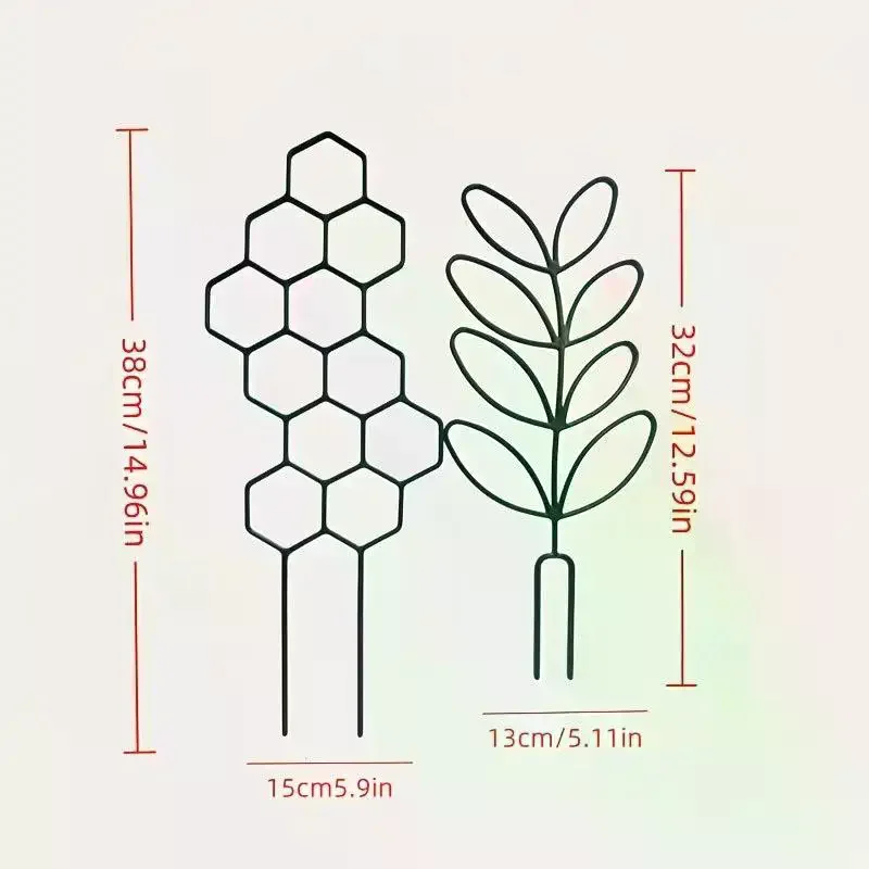 Honeycomb Design Plant Trellis Rustproof Plastic Support For Potted Vines And Flowers Indoor Outdoor Garden Climbing Frame 2/4Pc