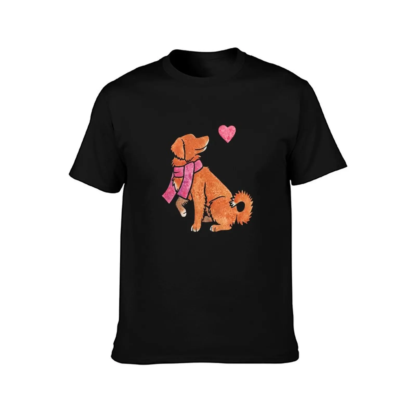 Watercolour Toller T-Shirt, Summer Casual Cotton Tee, Oversized Streetwear Tops, Vintage Graphic Print, Loose Fit Short Sleeve