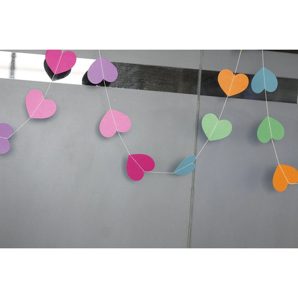 

4M Heart Paper Garland for Wedding Party Baby Shower Decor Garland with Pearl Material 4 Meter Hanging Ornament Banner