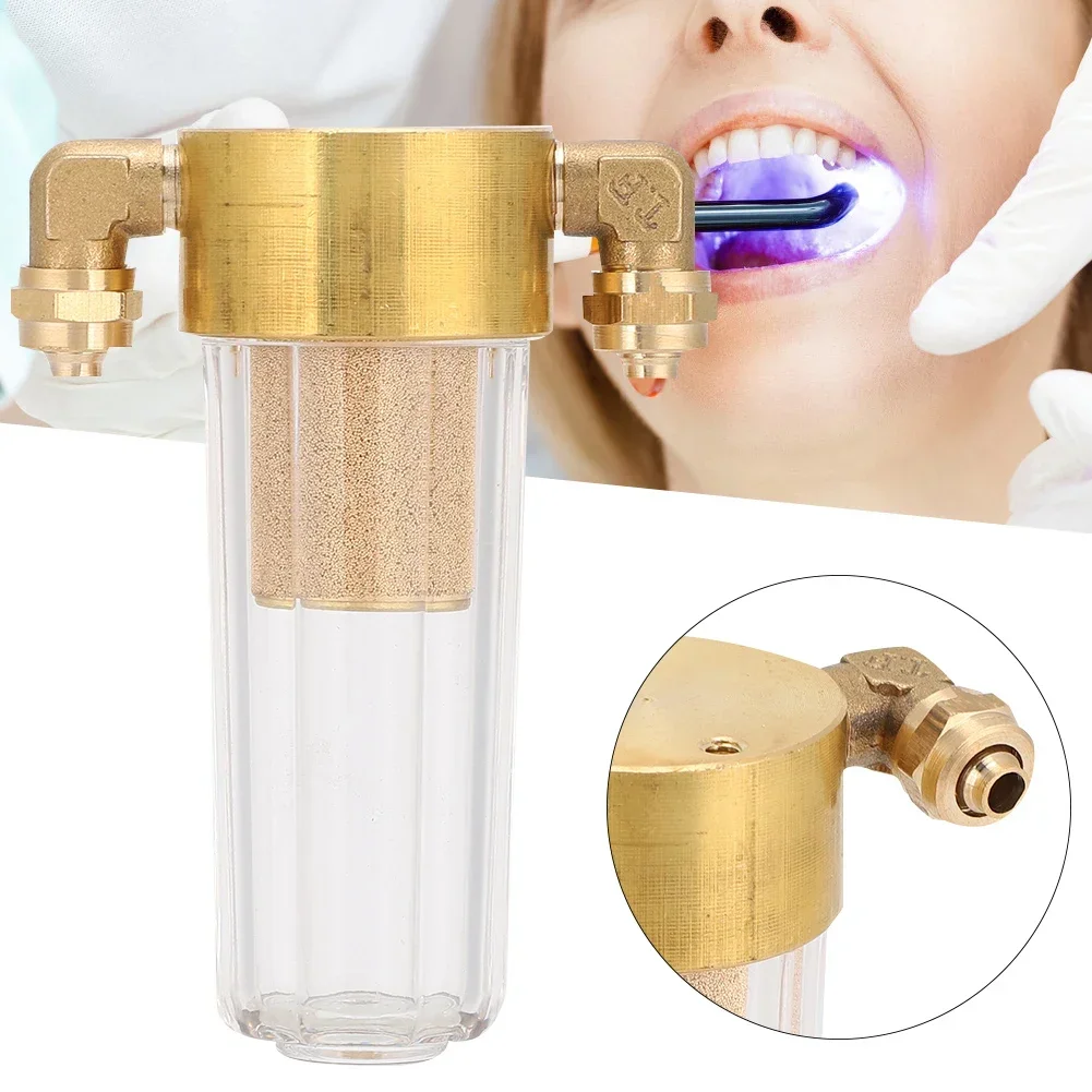 Dental Water Filter Extending Copper Water Filter Treatment Device With 2Pcs Connectors Dental Chair Accessory Compact Equipment