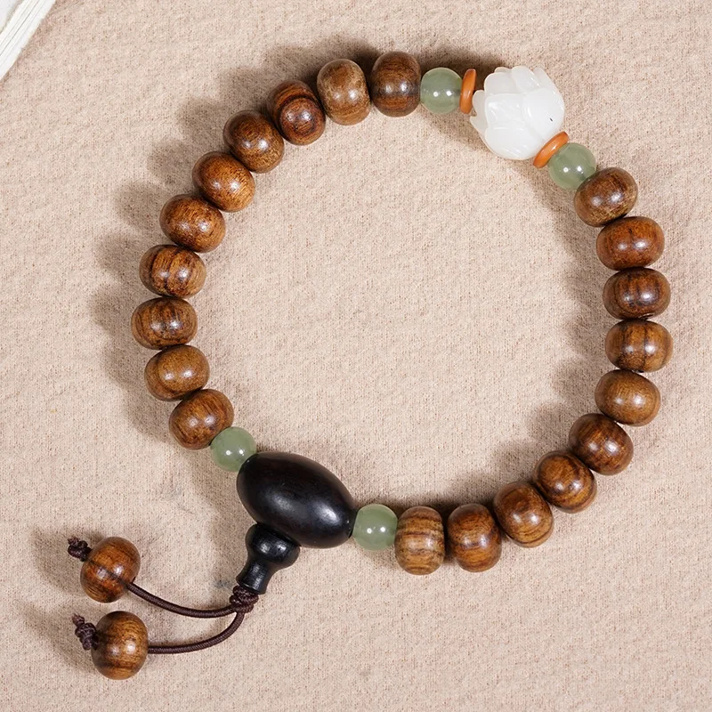 Sandalwood and rosewood DIY Buddhist prayer , abacus beads, wooden multi-bead three-way decorative bracelet for me