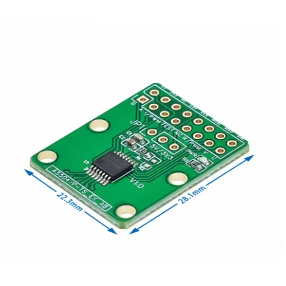 لسهولة التكامل 2.81*2.23 سنتيمتر AS5047P مستشعر موضع التشفير تصميم مدمج تشغيل الجهد المزدوج سهل التركيب