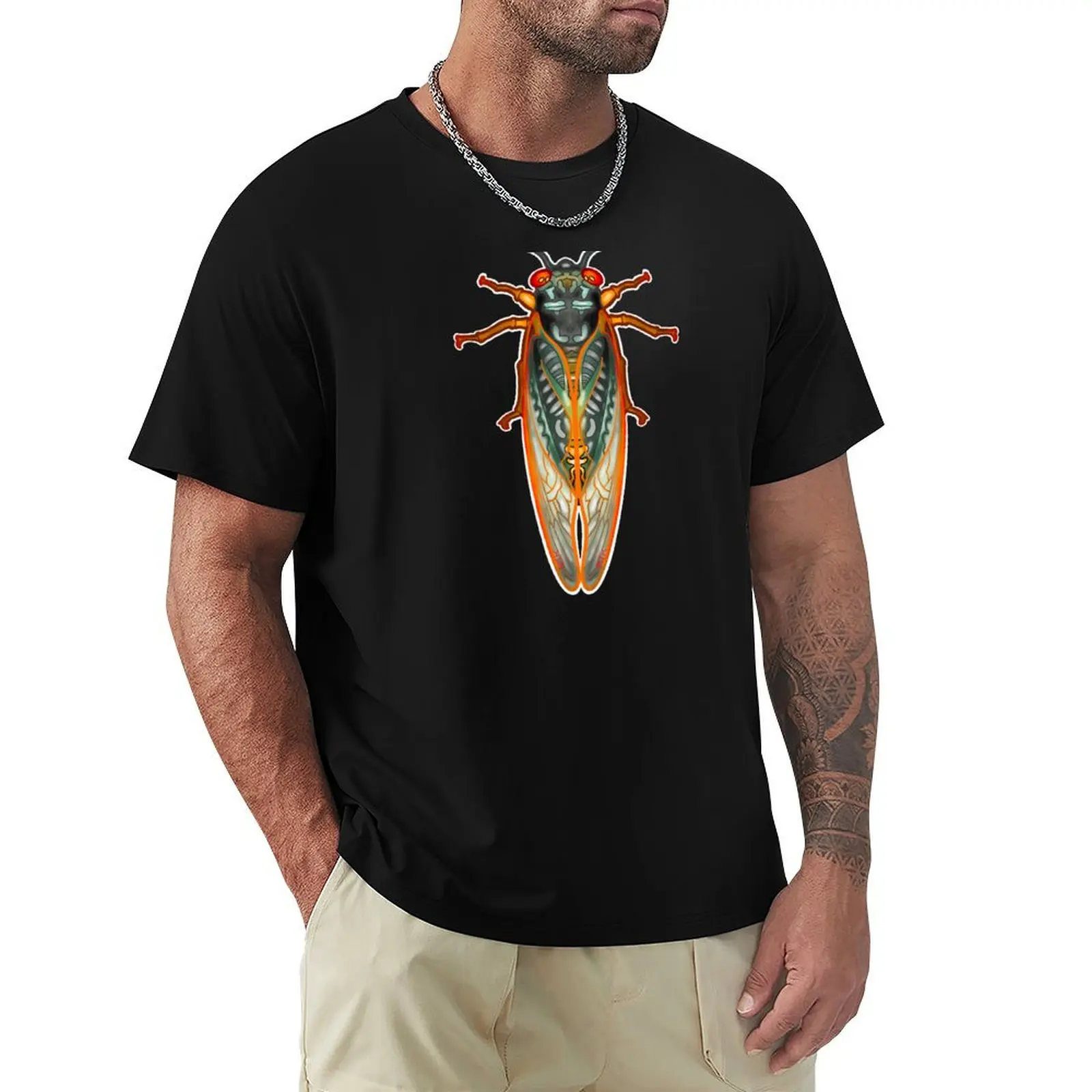

Cicada Magicicada 13/17 Year with White Outline T-Shirt shirts graphic tees croswit shirt man tshirts personalised mens t shirt
