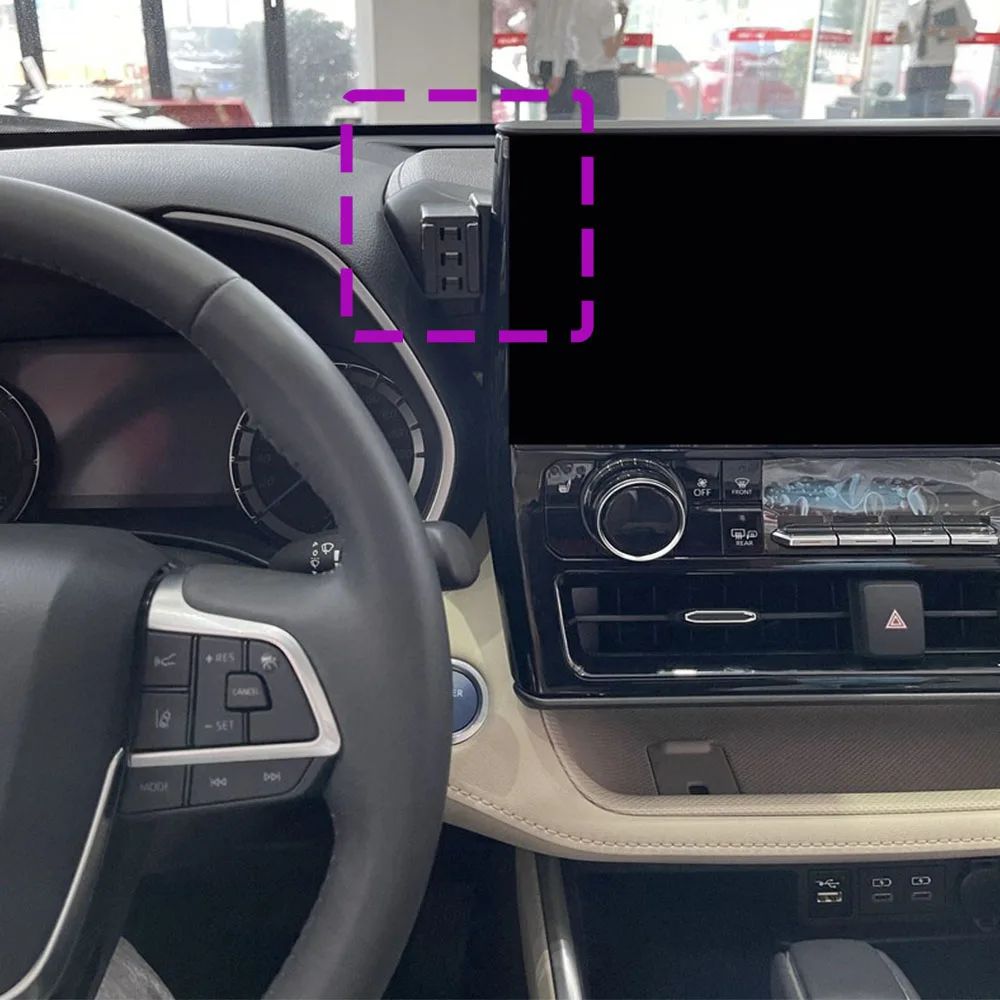 For Toyota Highlander 2022 2023 Car Phone Holder Special Fixed Bracket Base Wireless Charging Stand Interior Accessories