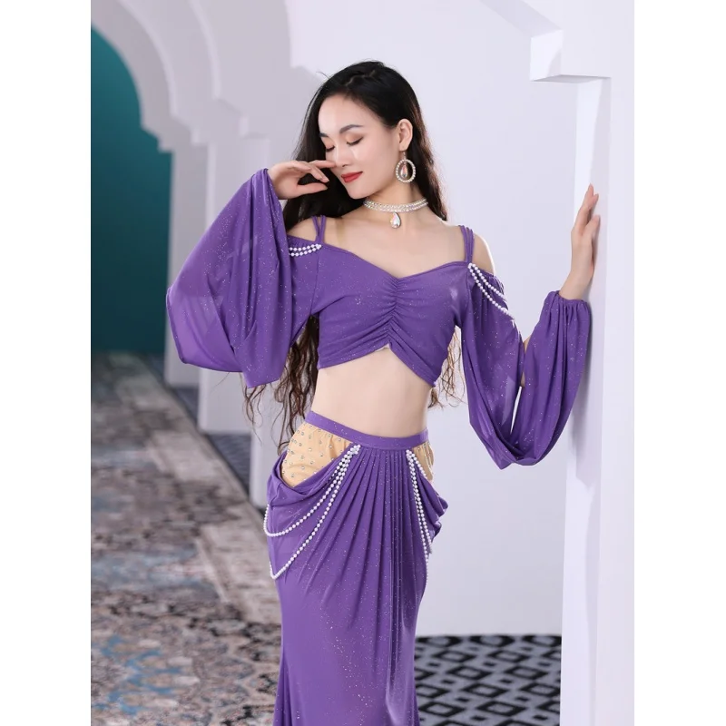 Belly Dance Costums Court Style Dance Dress Practise Clothing Female Dance Suits