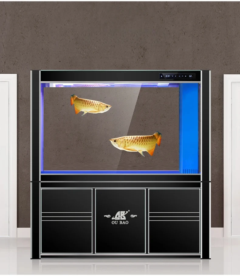 

Аквариум с золотым драконом, домашний напольный цилиндр для гостиной, большой и средний нижний фильтр, стеклянный экран, экология