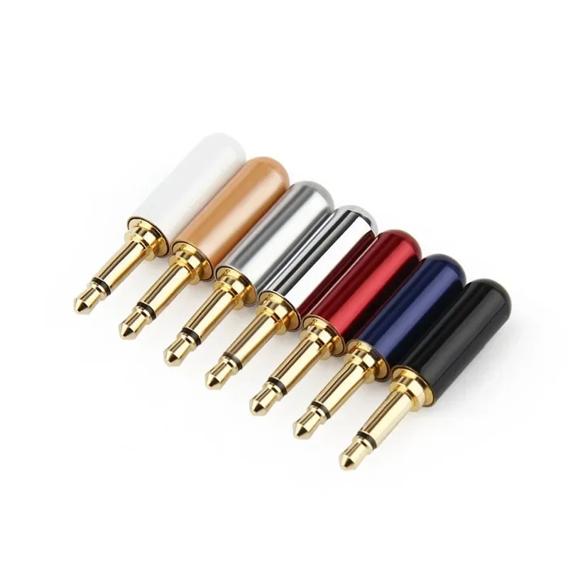 Jack 3.5 mm 2 Poles Audio Connector Mono Plug 3.5mm Headphone Adapter Microphone Connectors Earphone Soldering Metal Alloy