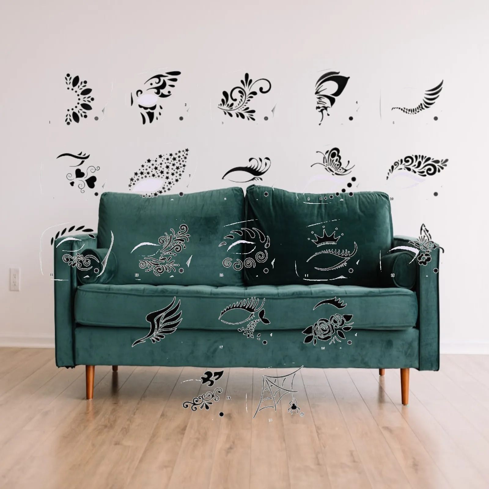 Halloween Face Stencils for Painting Reusable PET Material Multiple Patterns for Children Adults Party Art