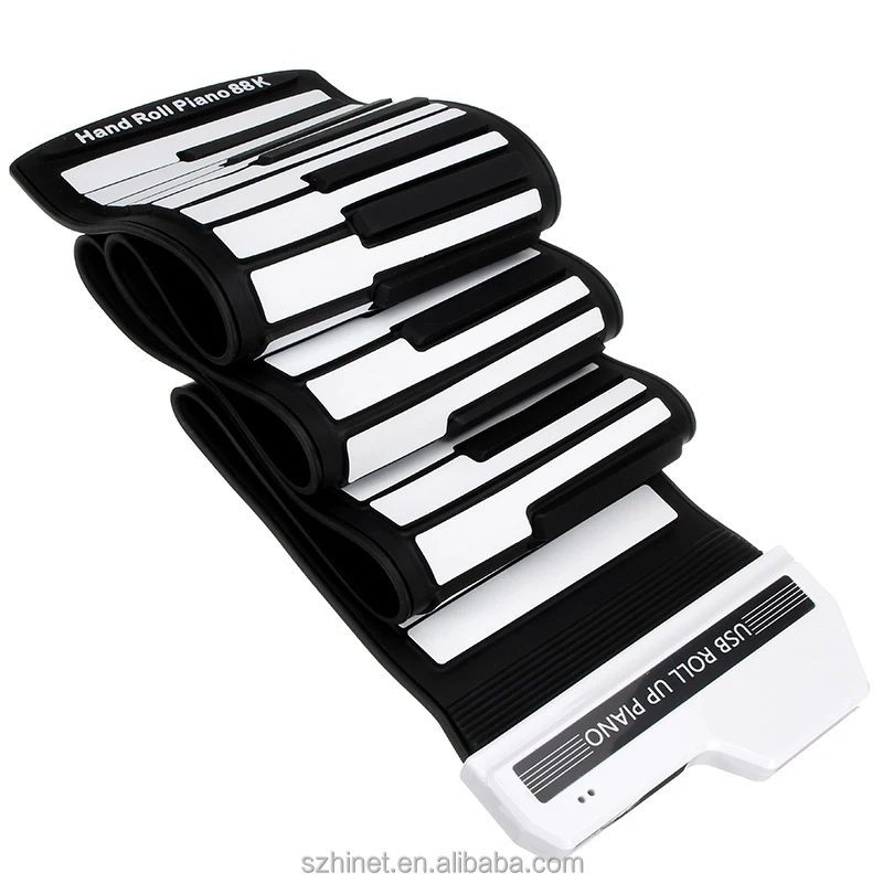 

New Design Hifin Professional Hand Roll Up Piano Portable 88 Keys Flexible Digital Piano