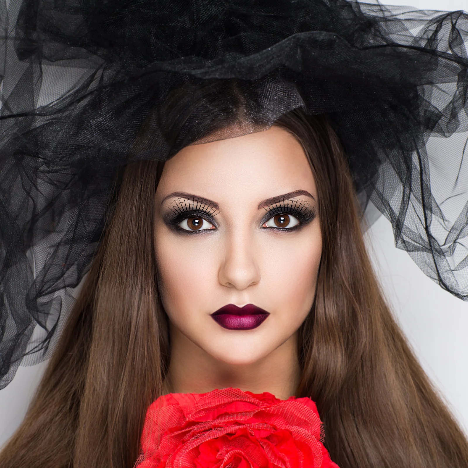 7Pairs Halloween Falsche Wimpern Kreative Übertrieben Dichten Wimpern Cosplay Leistung Party Maskerade Frauen Goth Zubehör