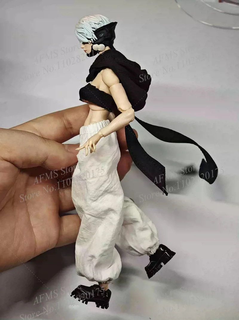 Romankey 1/12 Scale Collectible Figure Loose Sports Pants Pocket Cap Anime Dolls Clothes Fit 6Inch Women Men Action Figure Body