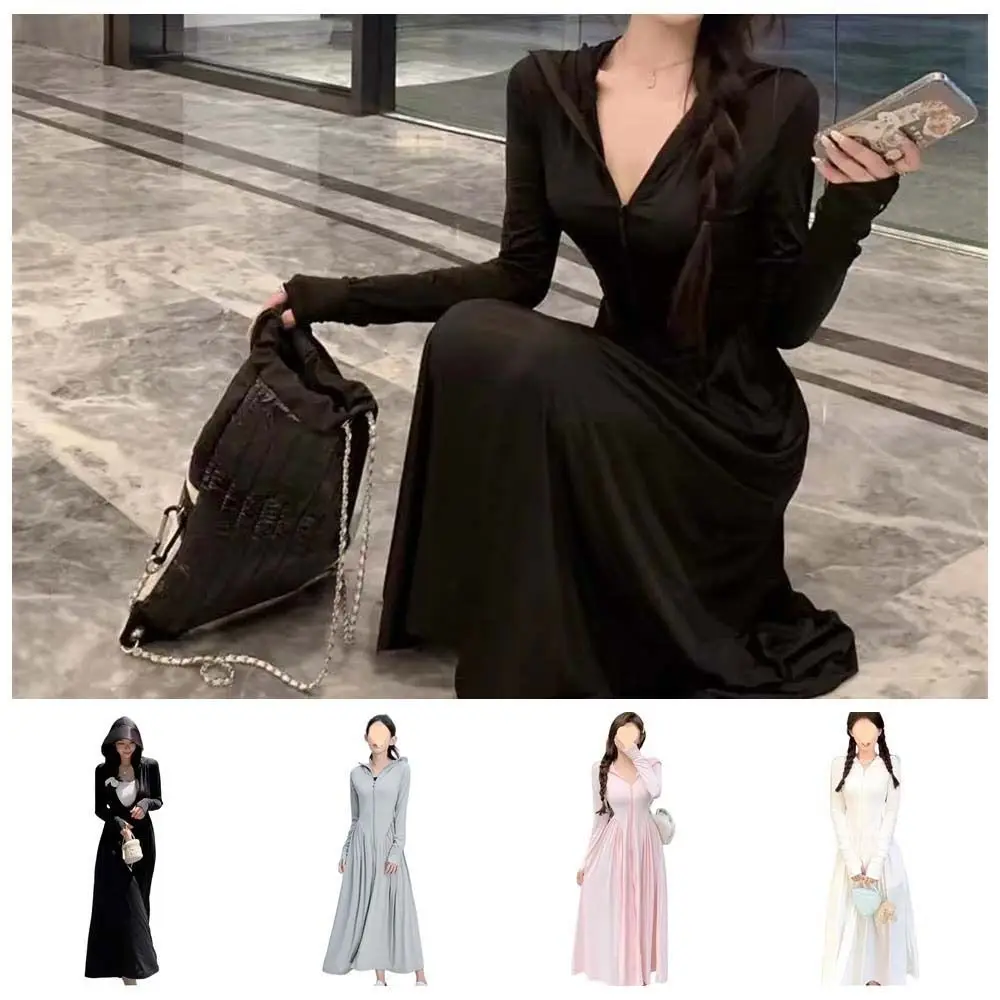 

Ice Silk Sunscreen Long Hoodie Sun Protection Capes Long Skirt Jacket Anti UV Full Body Skirt Anti UV Sunscreen