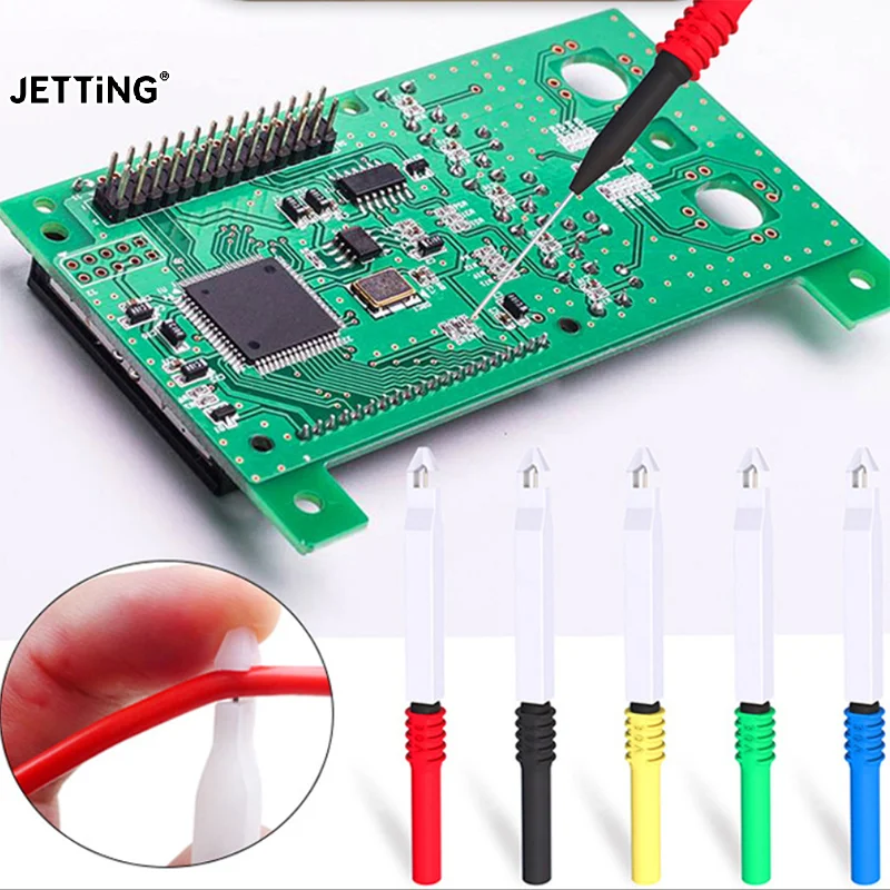 1/5Pcs Handheld Oscilloscope For Automotive Electrician Multimeter Probe Test Needle Back Pin Banana Plug Diagnostic Tester