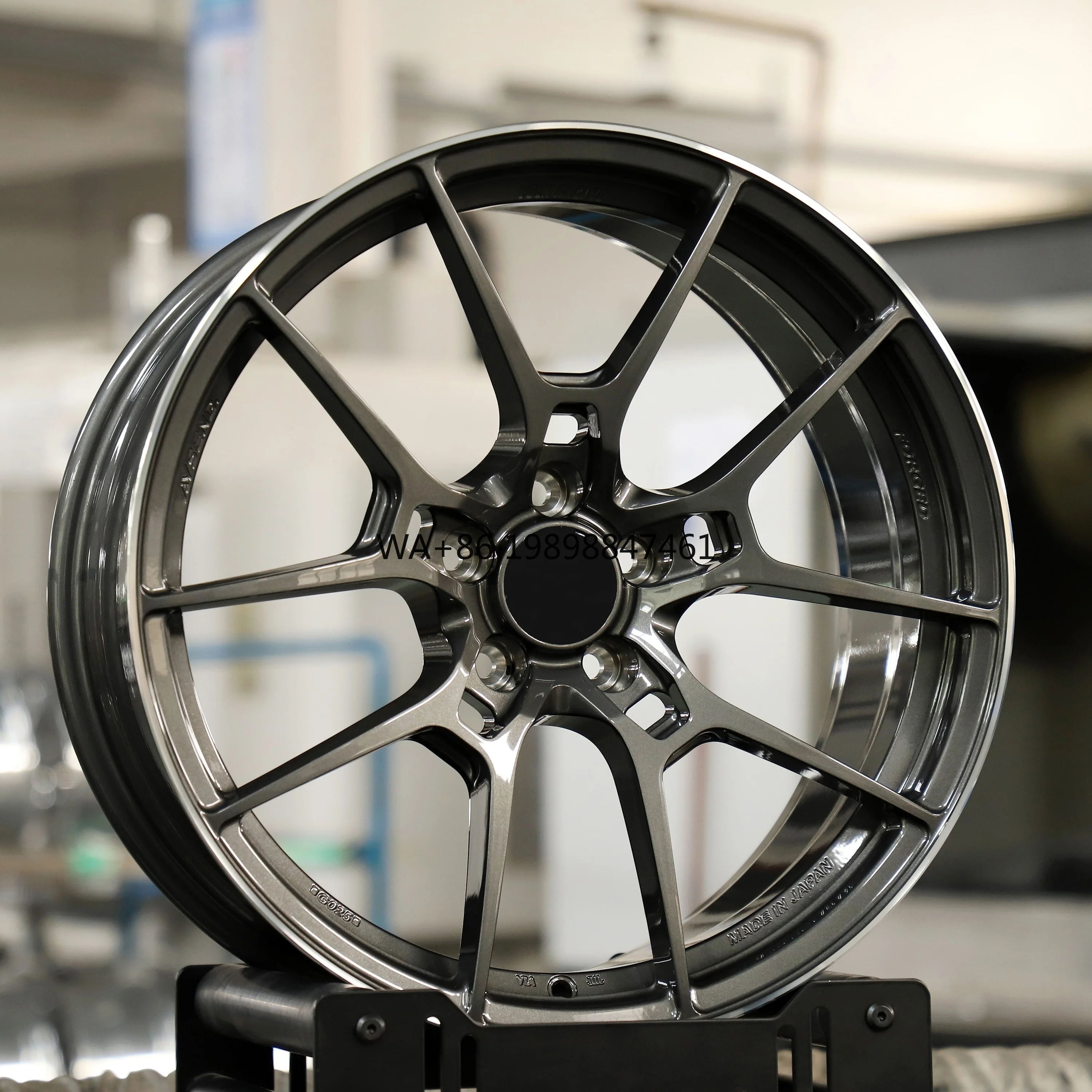 

New Gun Gray 6061-T6 Forged Car Rims Ten Spokes Ultimate Hollow Design Lightweight Customized High Quality Wheels