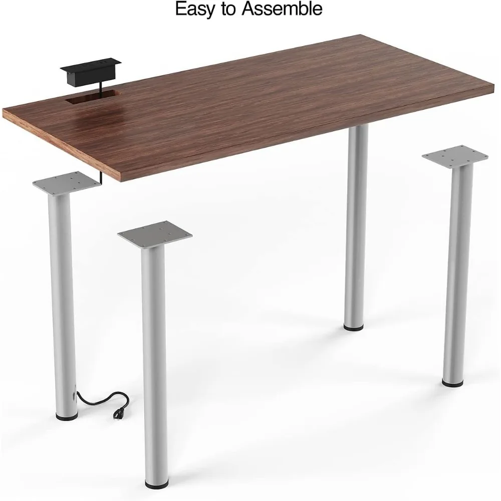 Mesa de escrita alimentada por café expresso Essentials de 48 polegadas da Union & Scale Staples UN56970