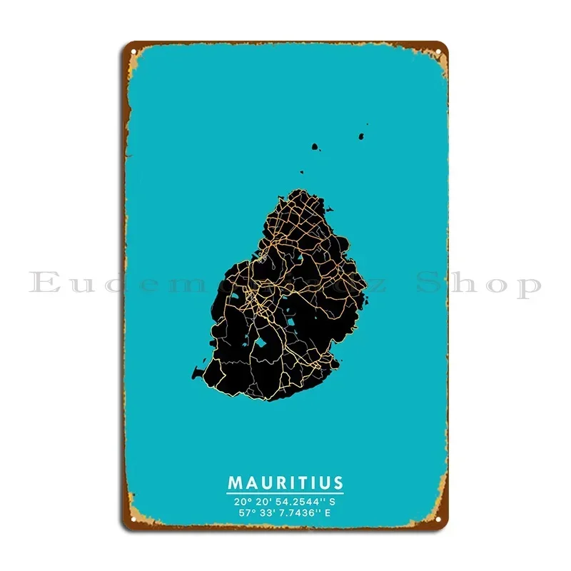 Mauritius Metal Signs Vintage Painting Iron Garage Wall Mural Tin Sign Poster