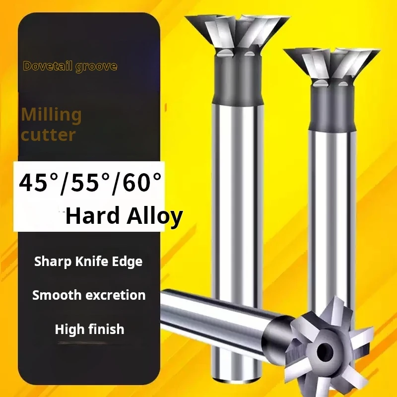 

YG8 фреза с пазом «ласточкин хвост» 45/55/60 градусов, прямой хвостовик, сварная фреза из твердого сплава из вольфрамовой стали «ласточкин хвост», 16 мм, 20 мм