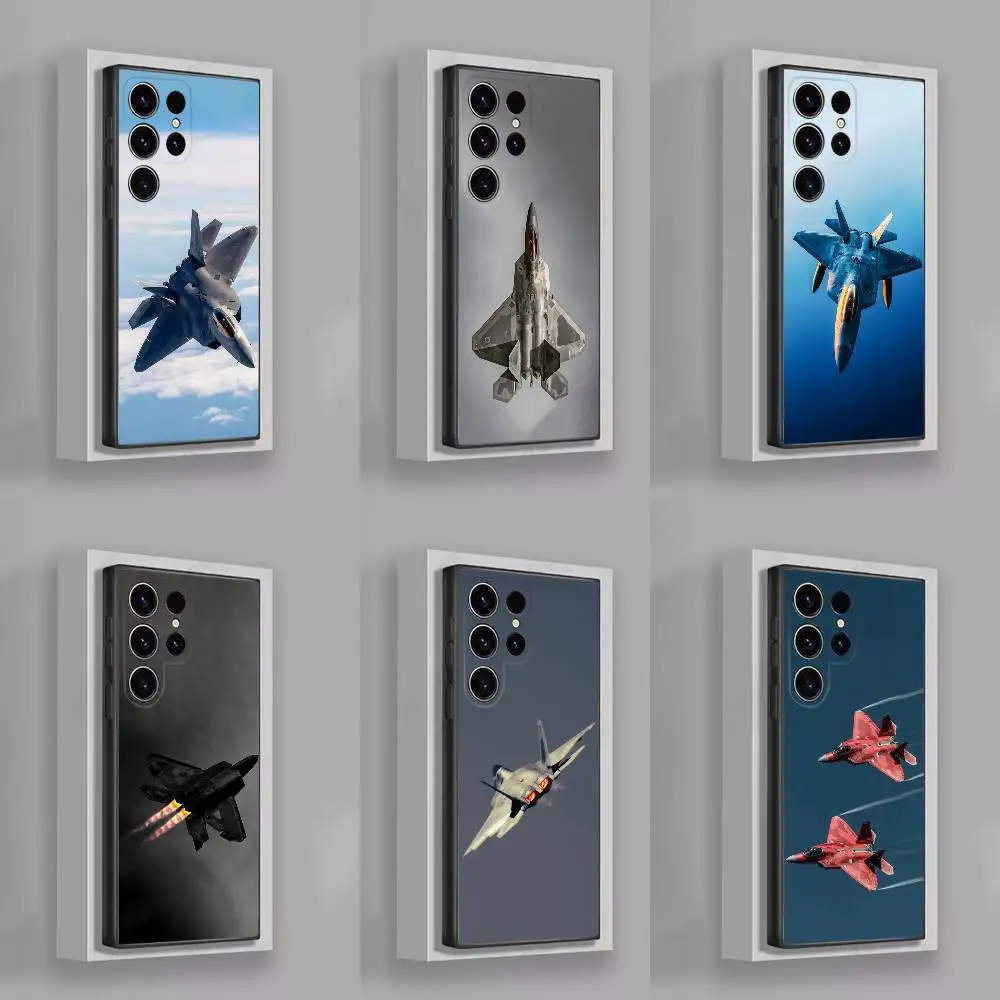 

Fighter Plane F-F-22 Raptor Phone Case For Samsung S25,S24,S21,S22,S23,S30,Ultra,S20,Plus,Fe,Lite,5G Black Cover