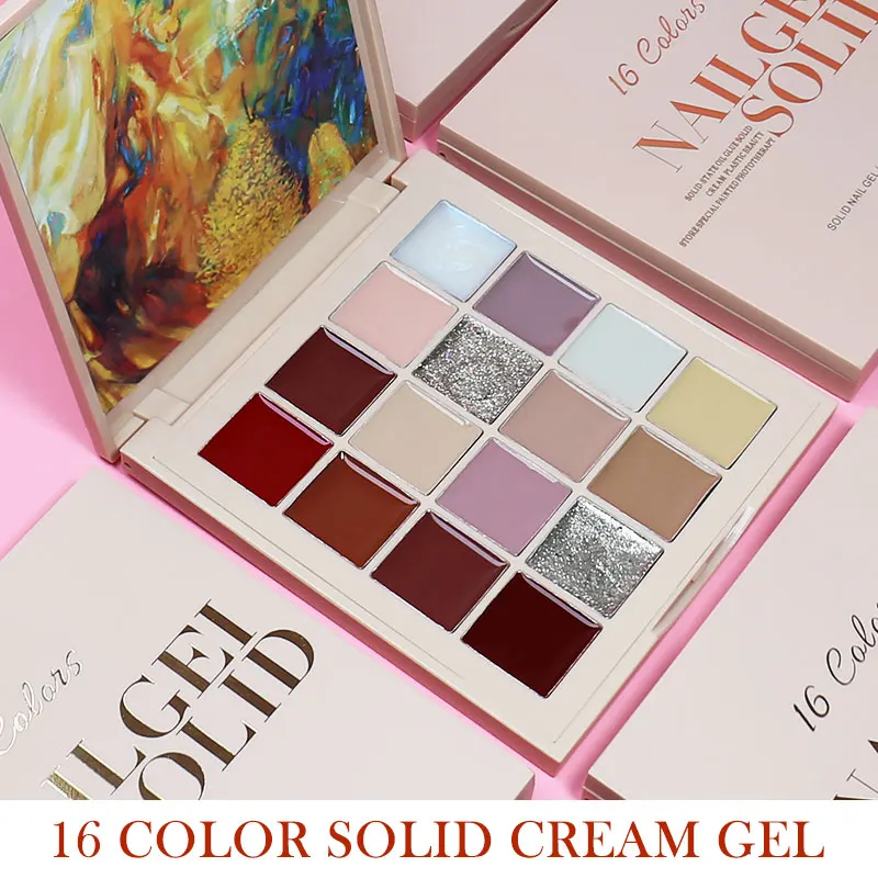 Arte Clavo Solid Painting Gel 16 Colors Vernis Semi Permanent UV LED Top Coat LED Soak Off Lacquer Hybrid Nail Art Manicure