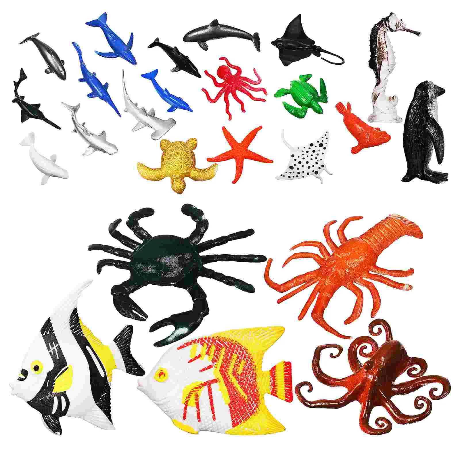 Mini Small Sea Animal Toys Figurines Marine Biology Decor Ocean Decorations Miniature Figures