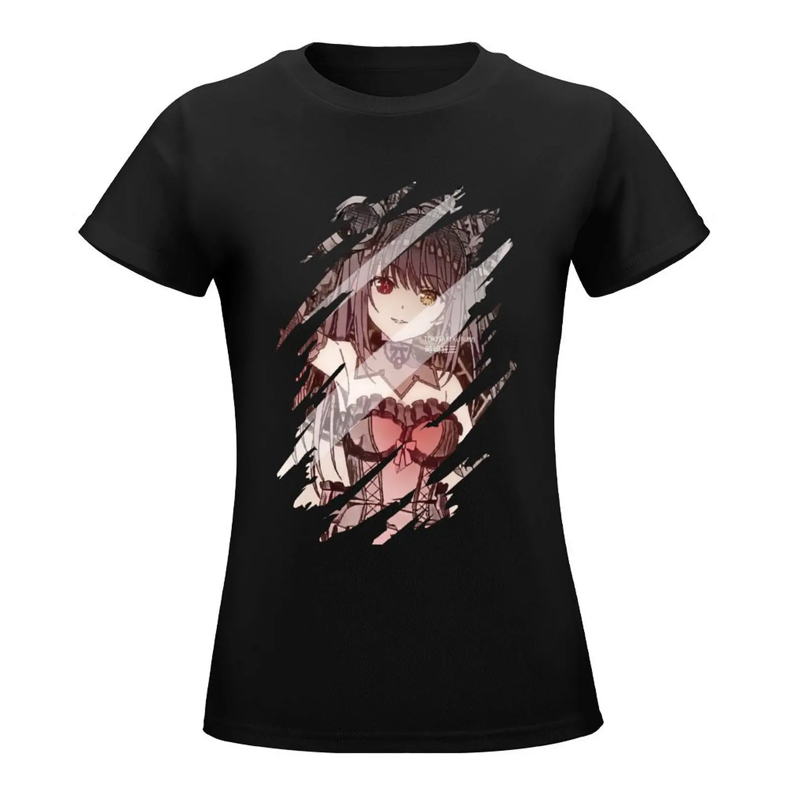 Date a Live, Kurumi Tokisaki. T-Shirt hippie clothes Female clothing cute clothes summer top t-shirt dress for Women long