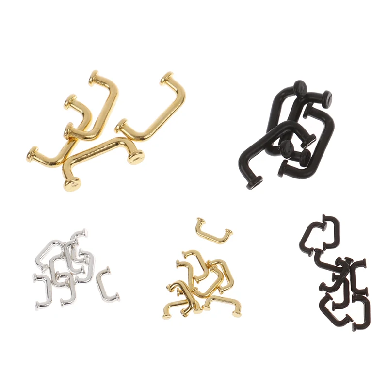 4/8pcs 1:12 Miniature Metal Pulls Cabinet Door Handle Dollhouse Furniture Cabinet Closet Accessories Dollhouse Furniture Toy