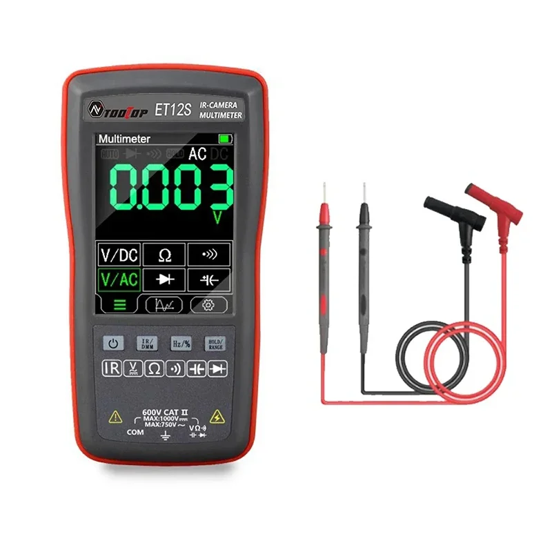 Multimeter & Thermal Imager 2 In 1 Multifunctional Instrument 90*120 Pixel AC DC Voltmeter Capacitance Resistance Tester ET12S