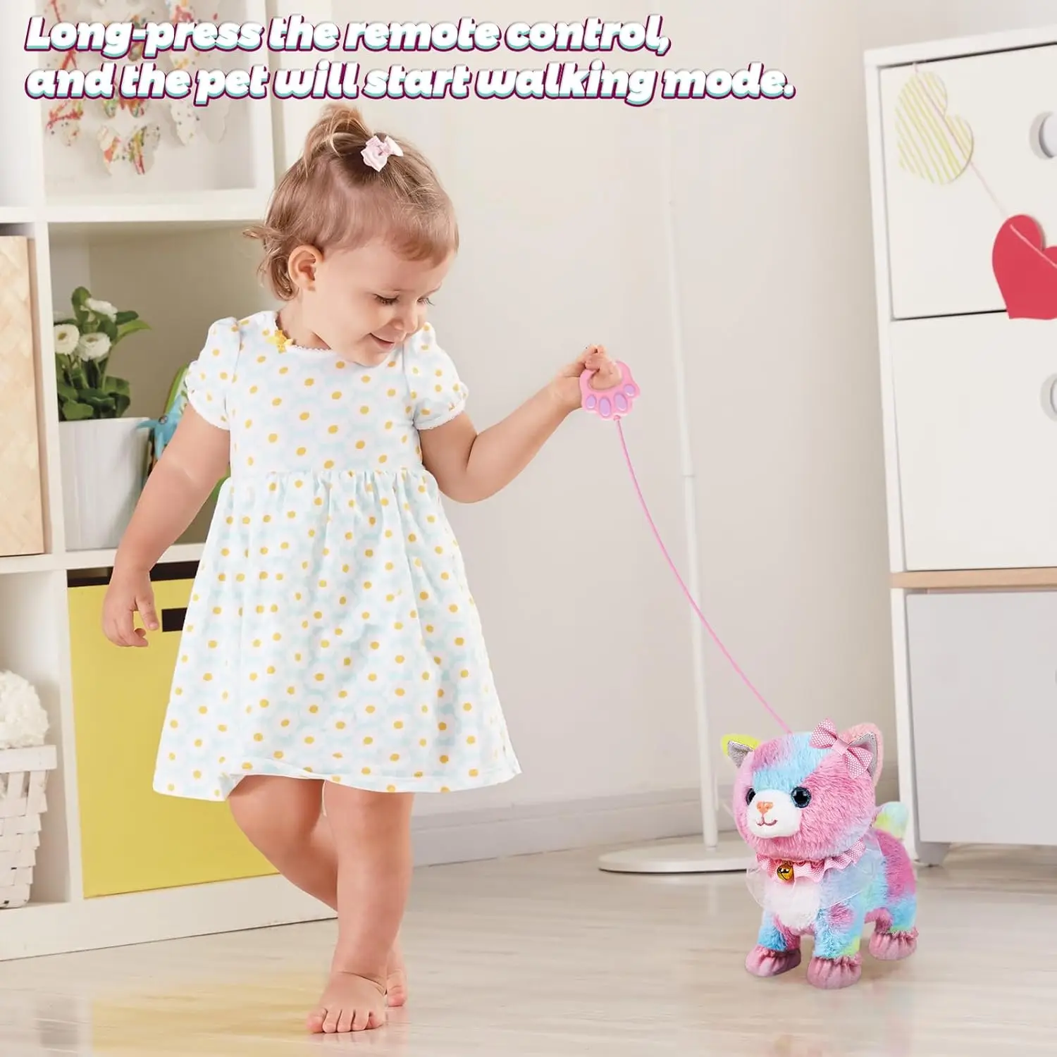 ของเล่นแมวเดินได้เหมือนจริง ควบคุมด้วยการสัมผัสและเสียง พร้อมสายจูง สามารถเดิน เสียงเหมียว และกระดิกหางได้ ของขวัญที่ดีที่สุดสำหรับเด็กผู้หญิงอายุ 3 ปีขึ้นไป