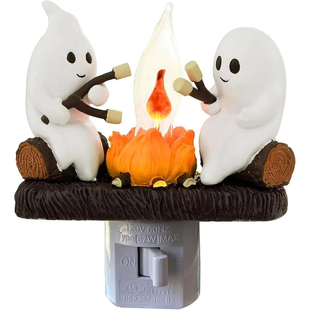 

Halloween Ghost Campfire Night Light Campfire Flashing Night Light Into The Wall Led Light Room Decoration Boys Girls Men Women