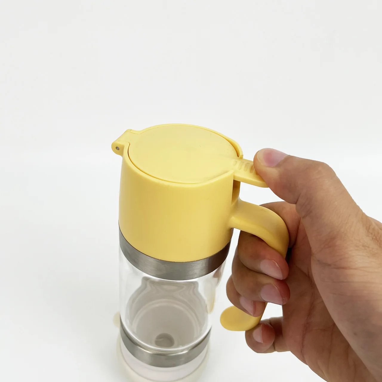 

Aelga Glass Honey Dispenser Pot, No Drip Honey Jar with Handle, Syrup Dispenser for Coffee or Tea,