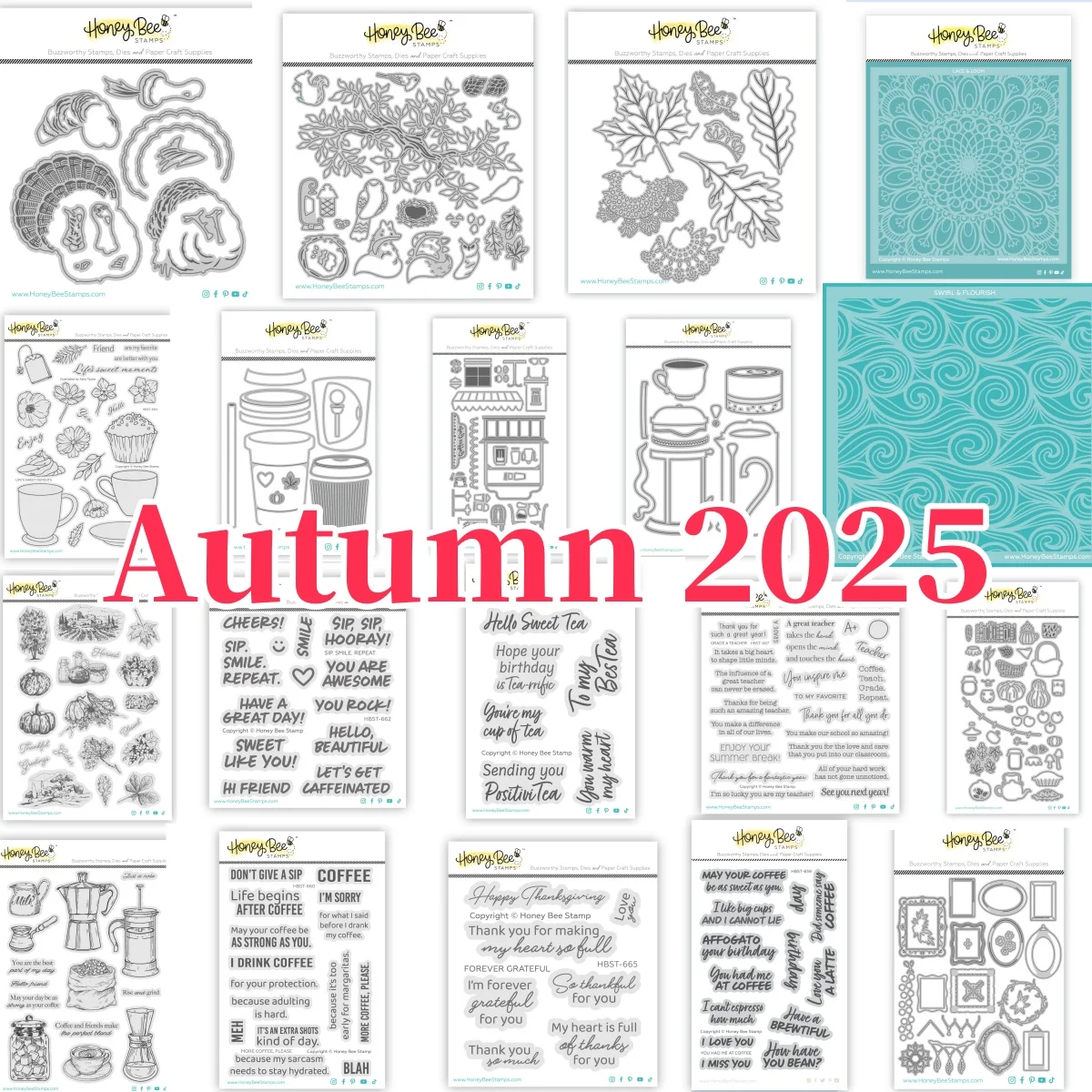 Herbst 2025, Kaffeebar, Wasserkocher, Rock, Türkei, süße Herbstblätter, klare Stempel, Metall-Stanzformen, Schablone für DIY-Grußkarten-Album