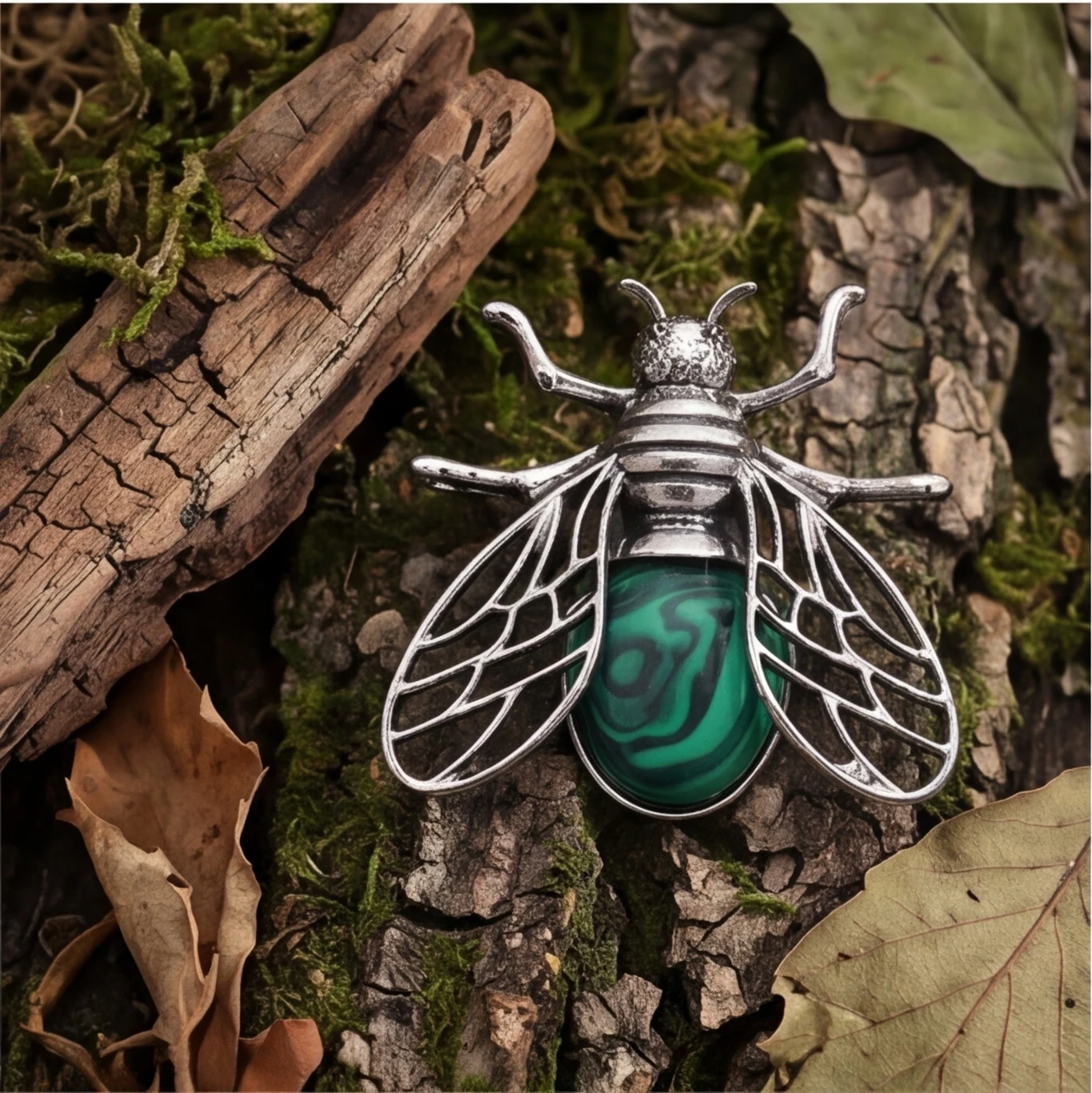 Bee Shape Natural Stone Pendants, Vintage Animal Gemstone Necklaces for Women