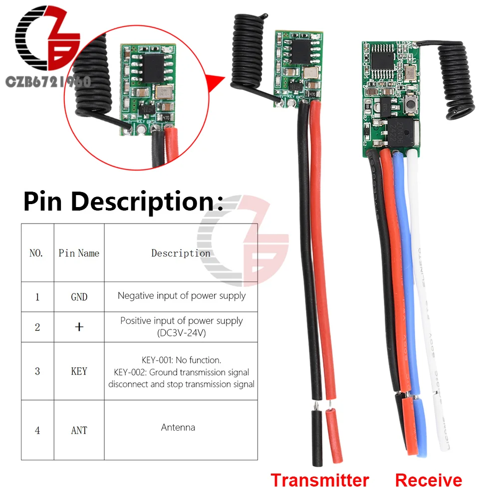 433Mhz Dc 12V 3.6V … - image