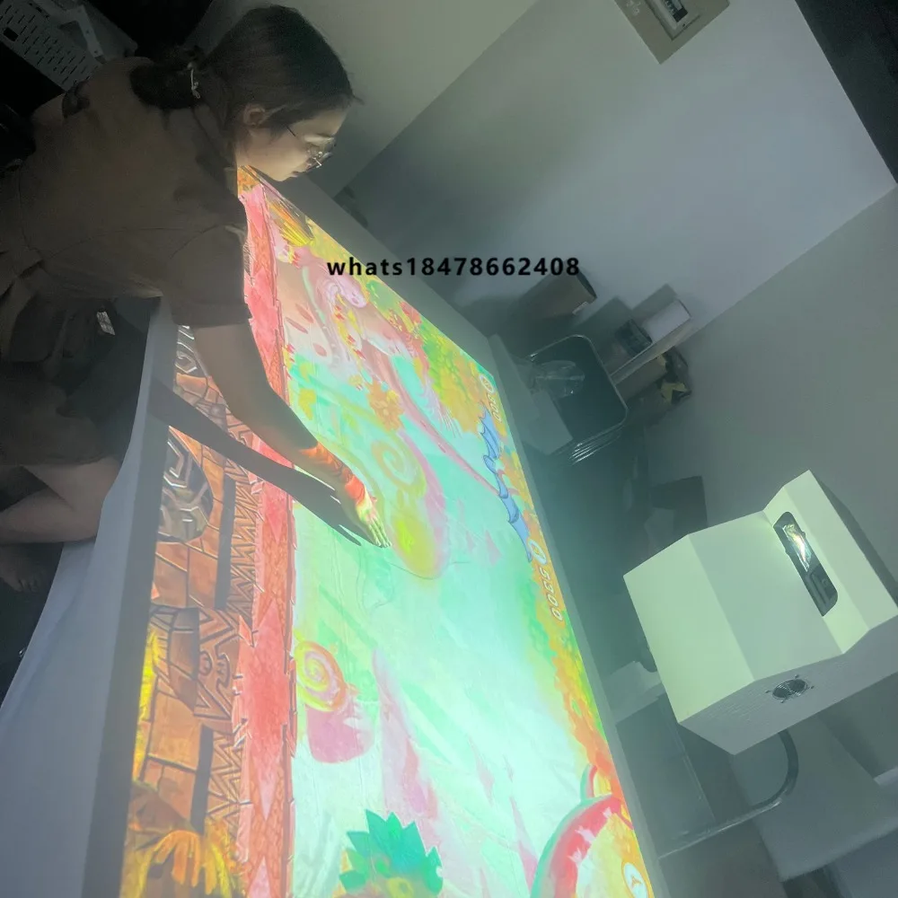 Kids Amusement Arcade Advertising Paradise AR Ground Interactive Floor Projection System Beach Magic Sand Equipment