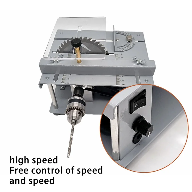 Mini Multifunctional Table Saw PCB Small Desktop Cutting Machine Diy Model Woodworking 96W/150W Household Electric Saw