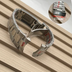 21mm 904L bracelet Solid Stainless Steel Watch Band Folding Buckle Oysters/Jubilee Mens Strap Suitable for 40mm 41mm case