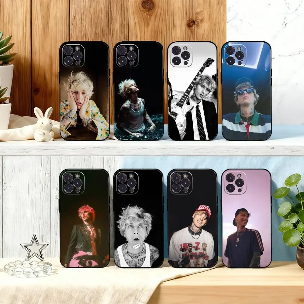 

M-Machine Gun K-Kelly MGK Phone Case For iPhone17,16,15,14,13,12Plus,Pro Max,XS,5G Soft Silicone Black Cover