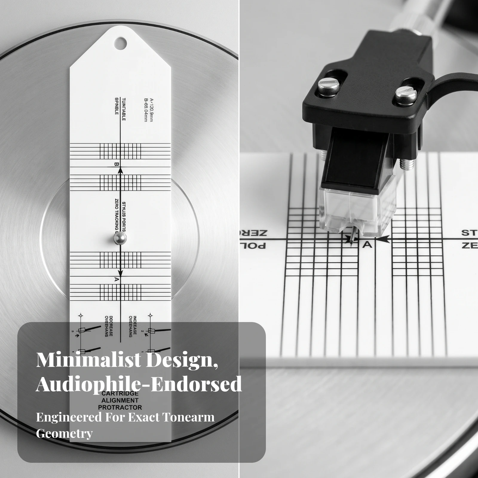 Turntable Alignment Setup Tool With Hanging Hole Rectangular Plate