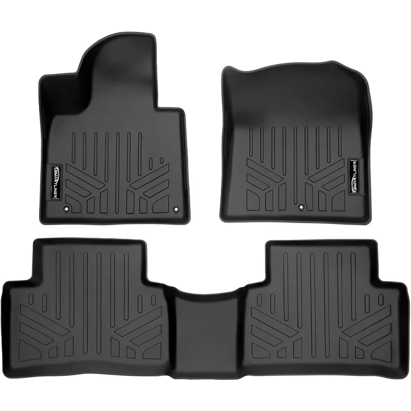 

US All Weather Custom Fit 2 Row Black Floor Mat Liner Set Compatible with 2021-2023 Kia Sorento (Only with 2nd Row Bench Seat)